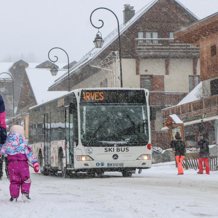 Navette village hiver