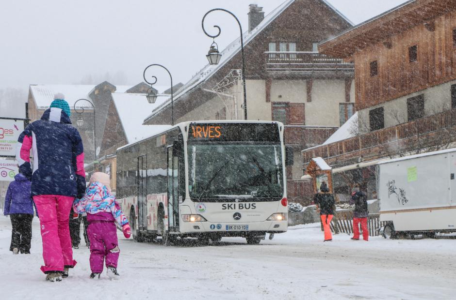 Navette village hiver