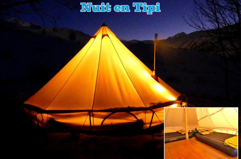Sortie thématiques - Nuit en tipi_Saint-Jean-d'Arves - Tipi de nuit en montagne