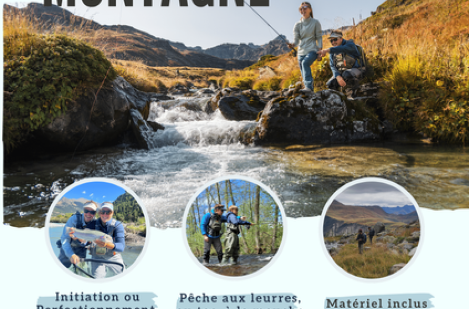 Pêche en montagne tous niveaux avec un moniteur guide
