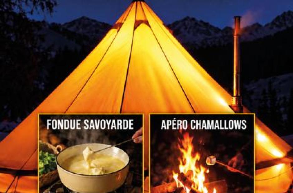 Soirée raquettes tipi