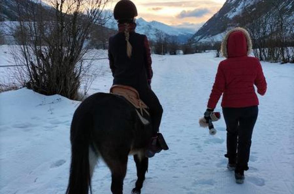 Randonnées à cheval et ski-joering -