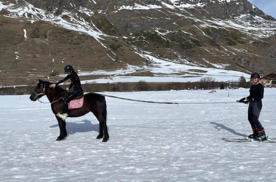 Randonnées à cheval et ski-joering -