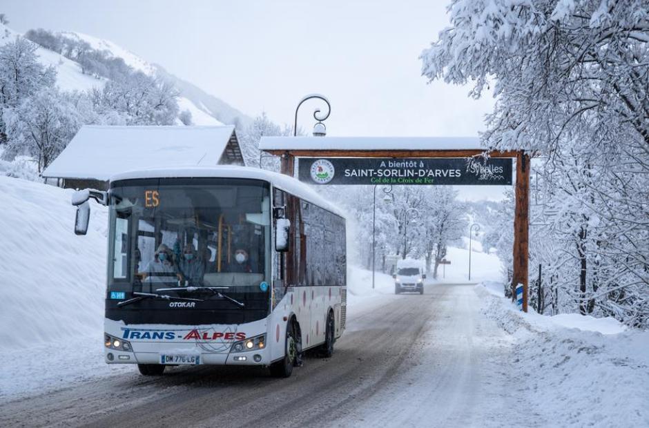 Navette village Saint Sorlin d'Arves - Visuel hiver