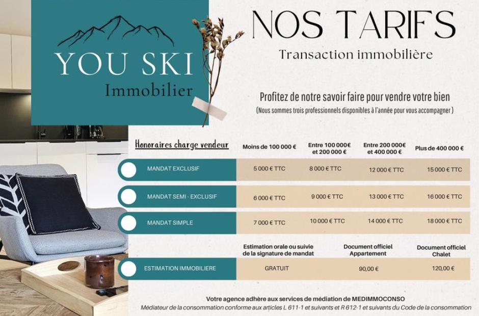 You ski Immobilier - Tarifs