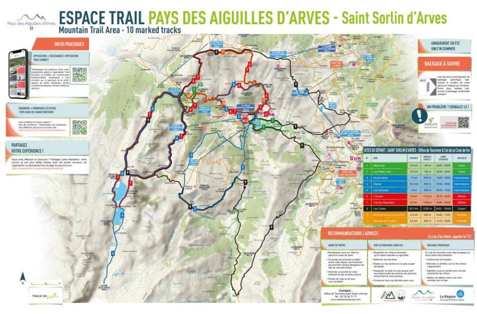 Espace Trail - Plan parcours trail Saint Sorlin d'Arves