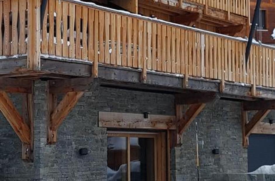 Chalet E1 Résidence Lezamis - Vue extérieure hiver
