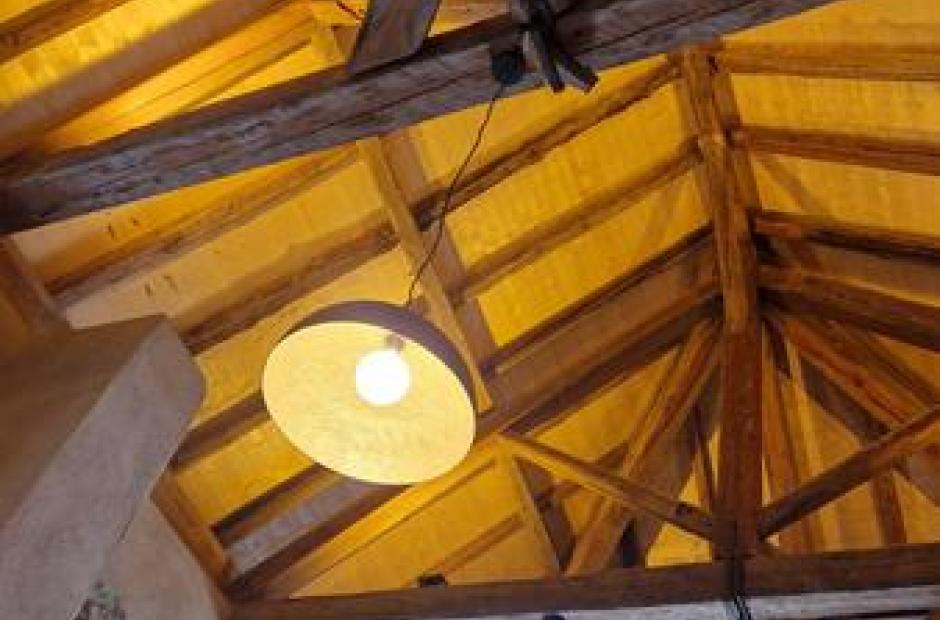 Musée de la Vie d'Autrefois - Plafond en bois de l'ancienne Mairie