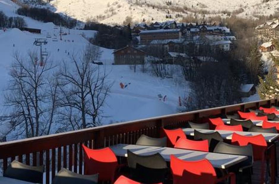 Restaurant Beausoleil - Vue terrasse hiver