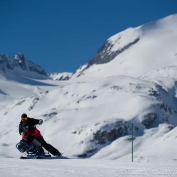 Fauteuil ski - Fauteuil ski devant le Glacier de Saint Sorlin