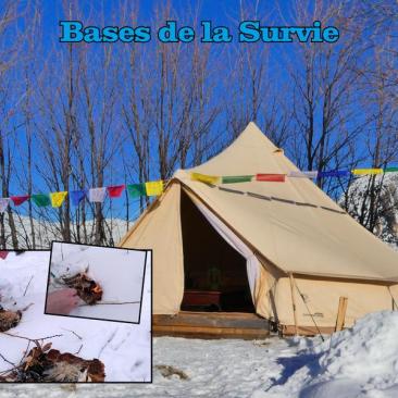 Sorties thématiques -Bases de la Survie_Saint-Jean-d'Arves - Tipi dans la neige