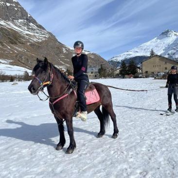 Randonnées à cheval et ski-joering -