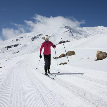 La Toussuire - Les Sybelles - Skieur de fond sur la piste de fond