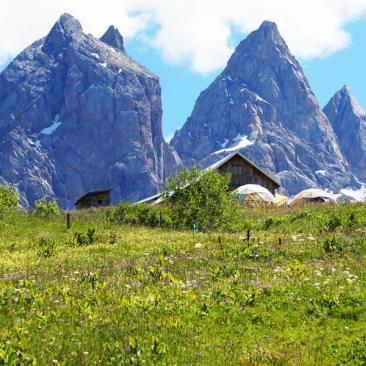Chalet d'la Croë - Dôme géodésique du Chalet d'la Croë sous les Aiguilles d'Arves