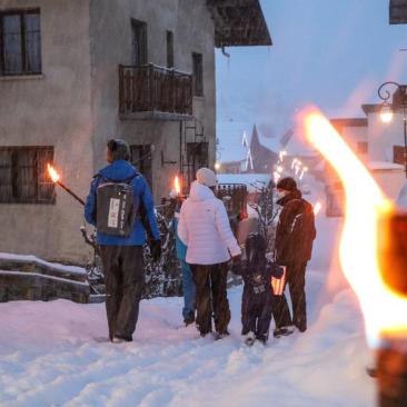 Balade aux flambeaux_Saint-Sorlin-d'Arves - Balade aux flambeaux